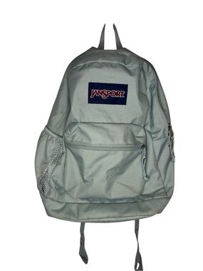 JanSport Light Blue Sage Green Classic Student School Backpack W/ Side Pocket
